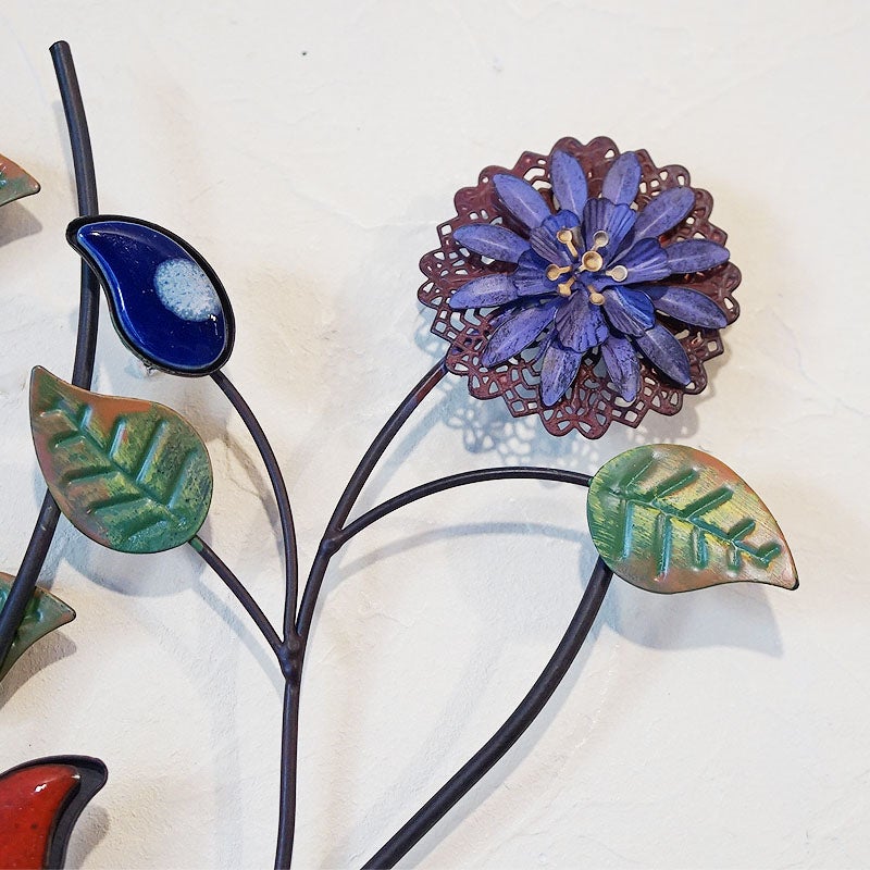 壁飾り アイアン 壁掛け インテリア雑貨 花 フラワー ウォールデコ 飾り アイアン 輸入雑貨