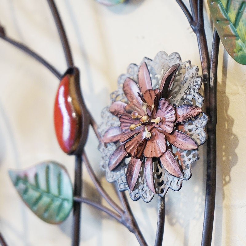 壁飾り アイアン 壁掛け インテリア雑貨 花 フラワー ウォールデコ 飾り アイアン 輸入雑貨
