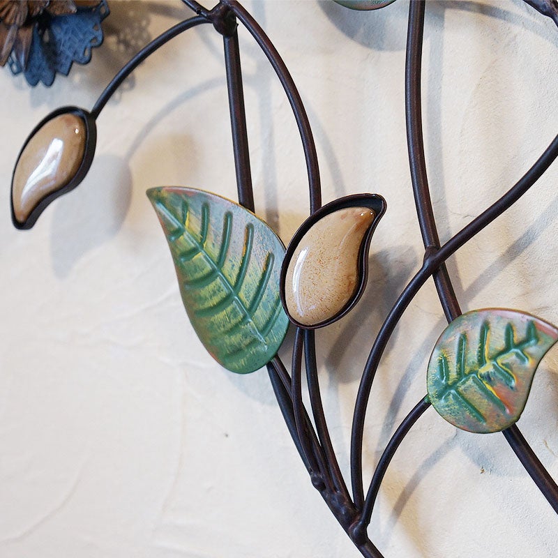 壁飾り アイアン 壁掛け インテリア雑貨 花 フラワー ウォールデコ 飾り アイアン 輸入雑貨