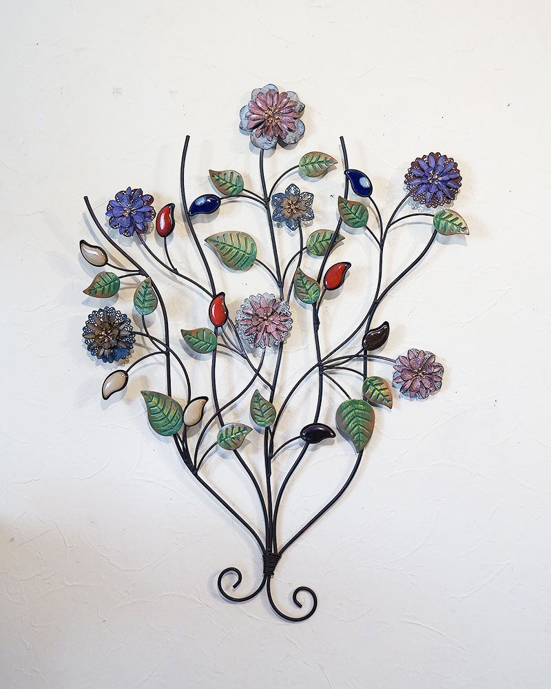 壁飾り アイアン 壁掛け インテリア雑貨 花 フラワー ウォールデコ 飾り アイアン 輸入雑貨