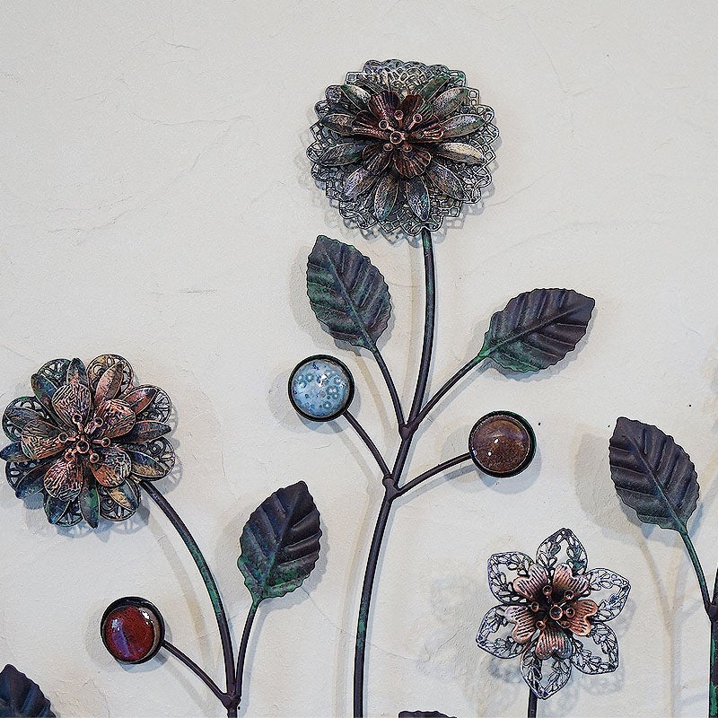 壁飾り アイアン 壁掛け インテリア雑貨 花 フラワーベース 花瓶 ウォールデコ 飾り アイアン 輸入雑貨