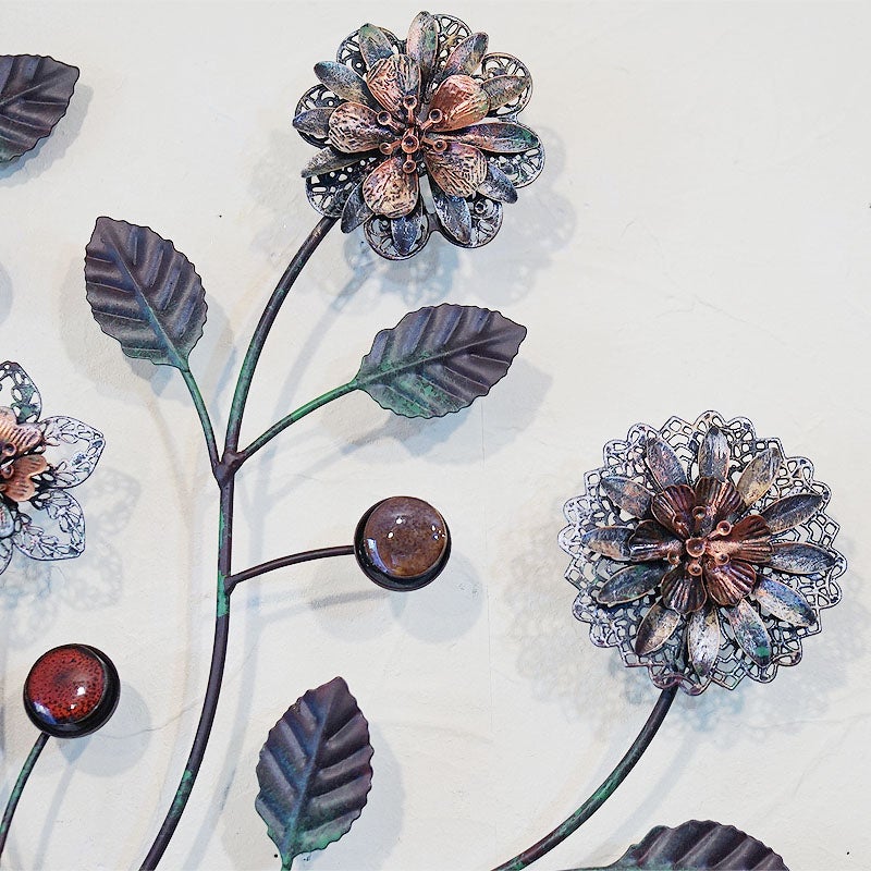 壁飾り アイアン 壁掛け インテリア雑貨 花 フラワーベース 花瓶 ウォールデコ 飾り アイアン 輸入雑貨