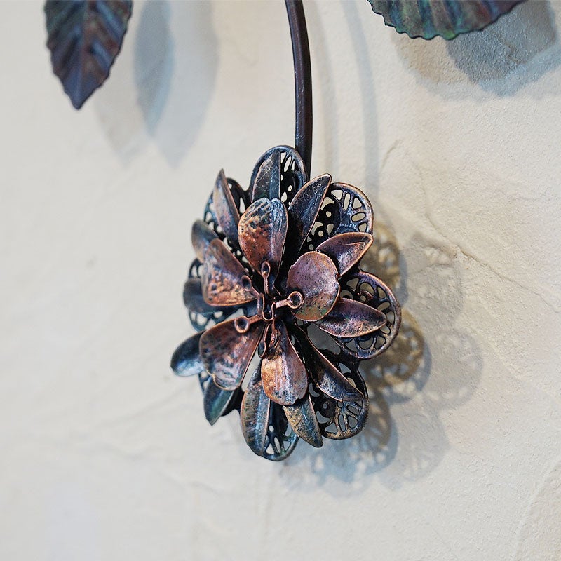 壁飾り アイアン 壁掛け インテリア雑貨 花 フラワーベース 花瓶 ウォールデコ 飾り アイアン 輸入雑貨