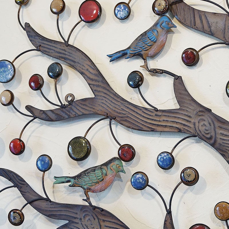 壁飾り アイアン 壁掛け インテリア雑貨 バード＆ツリー 鳥＆木 ウォールデコ 飾り アイアン 輸入雑貨