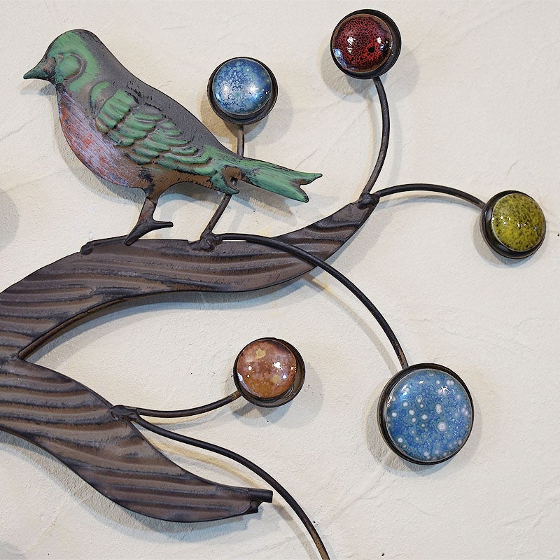 壁飾り アイアン 壁掛け インテリア雑貨 バード＆ツリー 鳥＆木 ウォールデコ 飾り アイアン 輸入雑貨