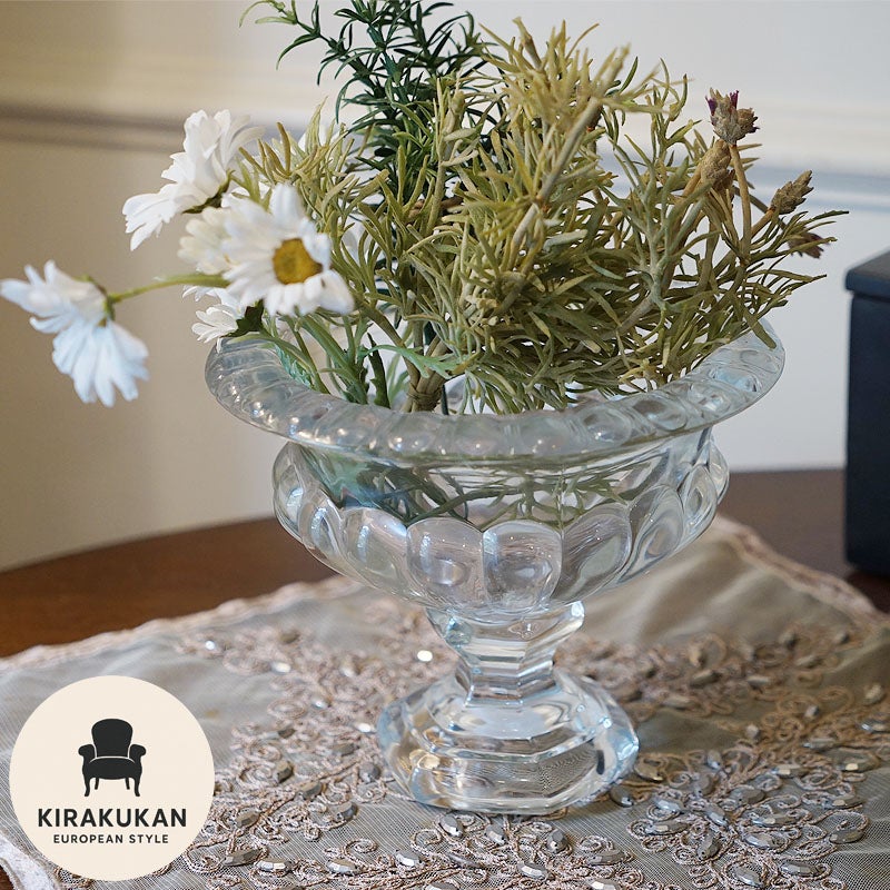 鉢カバー ガラス クリア プランターカバー アンティーク風 ハンドメイド フラワーベース ガーデニング ガラス プランター ガラス 花瓶