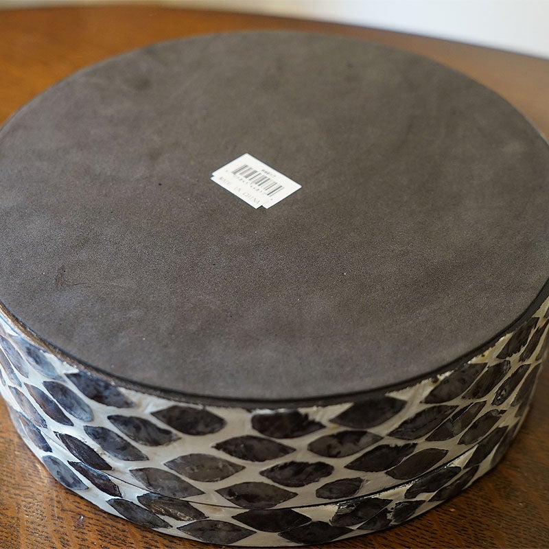 小物入れ ふた付き 丸型 貝張り シェル オブジェ 置物 アンティーク 雑貨 オブジェ 輸入雑貨 インテリア 雑貨