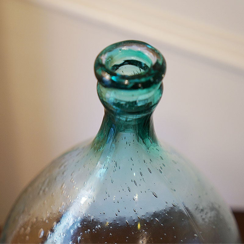 フラワーベース 花瓶 ガラス Vase ハンドメイド 花瓶 フラワーベース ガラス 花瓶 おしゃれ 民芸調 インテリア 雑貨