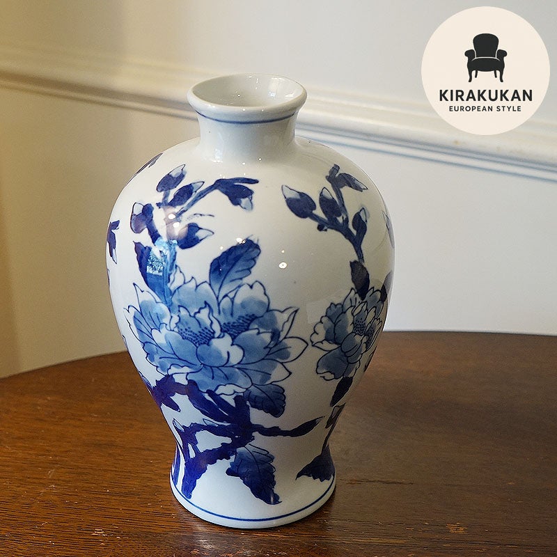 フラワーベース 花瓶 陶器 Vase オブジェ 置物 花瓶 おしゃれ 民芸調 インテリア 雑貨