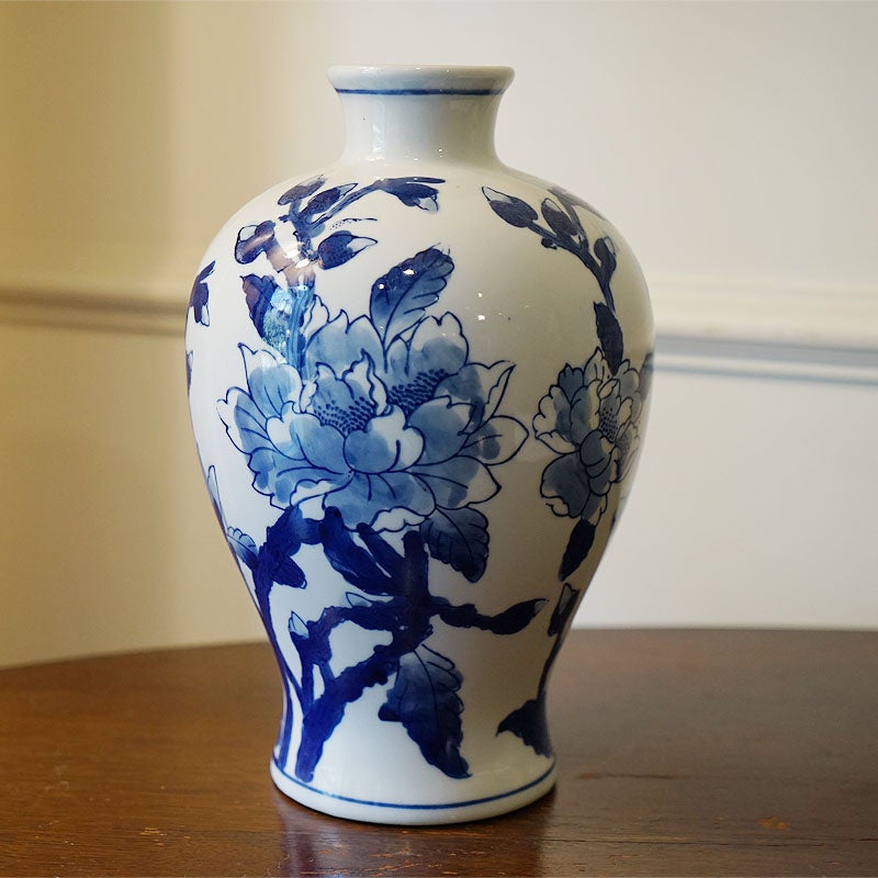 フラワーベース 花瓶 陶器 Vase オブジェ 置物 花瓶 おしゃれ 民芸調 インテリア 雑貨 アンティーク雑貨