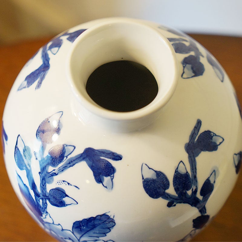 フラワーベース 花瓶 陶器 Vase オブジェ 置物 花瓶 おしゃれ 民芸調 インテリア 雑貨