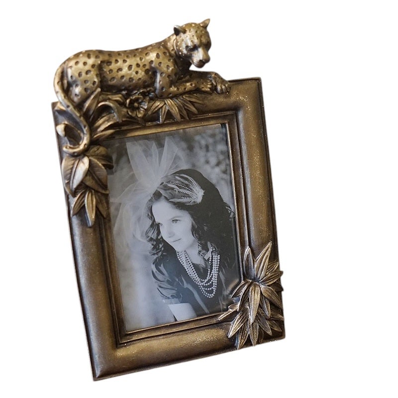 フォトフレーム L判 レオパード ゴールド 写真立て おしゃれ 雑貨 PhotoFrame インテリア雑貨