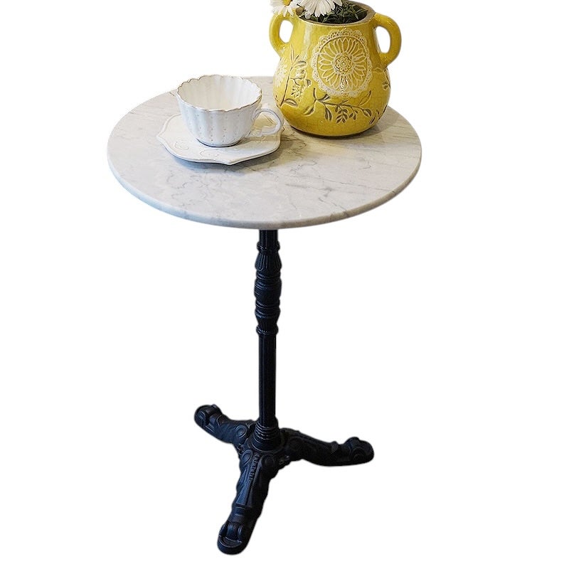 コーヒーテーブル 丸 大理石 天板 アイアン 組立式 マーブルトップ サイドテーブル アンティーク おしゃれ コーヒーテーブル カフェ