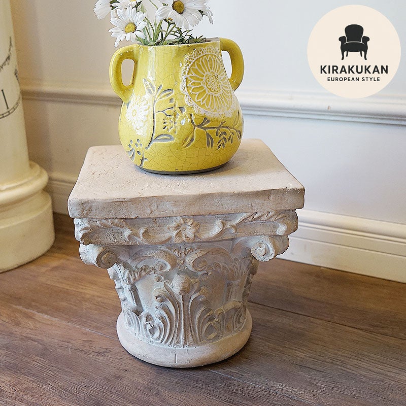 ガーデニング ヨーロピアン コラム ペデスタル・マグネシアン 台座 ガーデニング雑貨 アンティーク 輸入雑貨