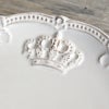 Crown クラウン ラウンドプレート S ホワイト プレート皿 陶器製 皿 プレート 食洗機可・電子レンジ可・オーブン不可 おしゃれ