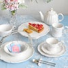 Crown クラウン ラウンドプレート S ホワイト プレート皿 陶器製 皿 プレート 食洗機可・電子レンジ可・オーブン不可 おしゃれ