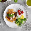 Crown クラウン ラウンドプレート L ホワイト プレート皿 陶器製 皿 プレート 食洗機可・電子レンジ可・オーブン不可 おしゃれ