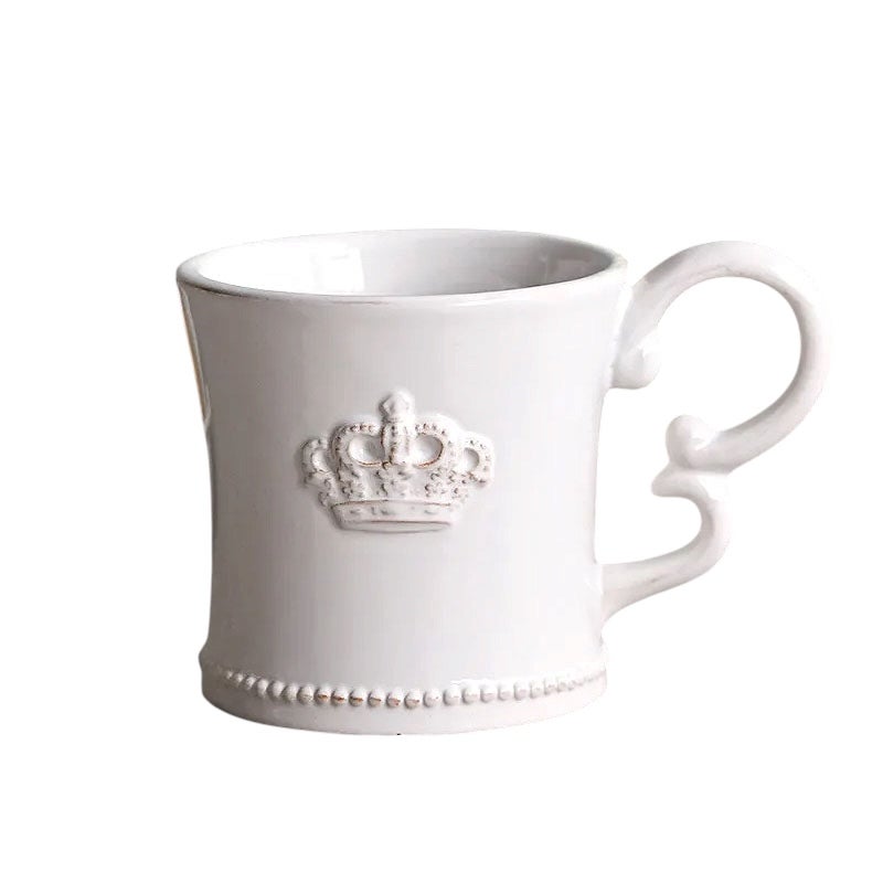 Crown クラウン マグカップ ホワイト プレート皿 陶器製 皿 プレート 食洗機可・電子レンジ可・オーブン不可 おしゃれ