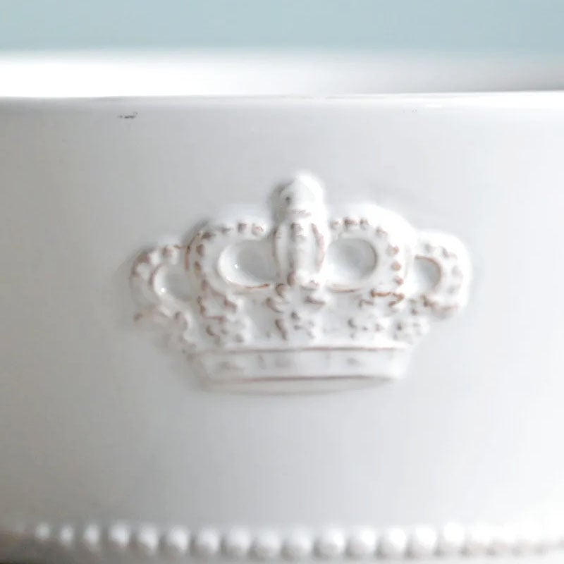 Crown クラウン スープカップ ホワイト プレート皿 陶器製 皿 プレート 食洗機可・電子レンジ可・オーブン不可 おしゃれ