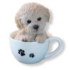 犬 置物 ドッグオーナメント トイプードル 雑貨 カップ 置物 オブジェ 犬雑貨 かわいい いぬの置物
