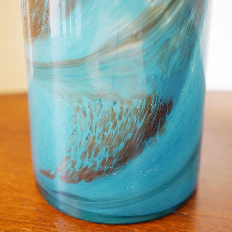 DULTON ダルトン 花瓶 ガラス グラス ベース FLUSSO BLUE 高30.5 おしゃれ ガラス花瓶 マーブル加工 花瓶 ガラス