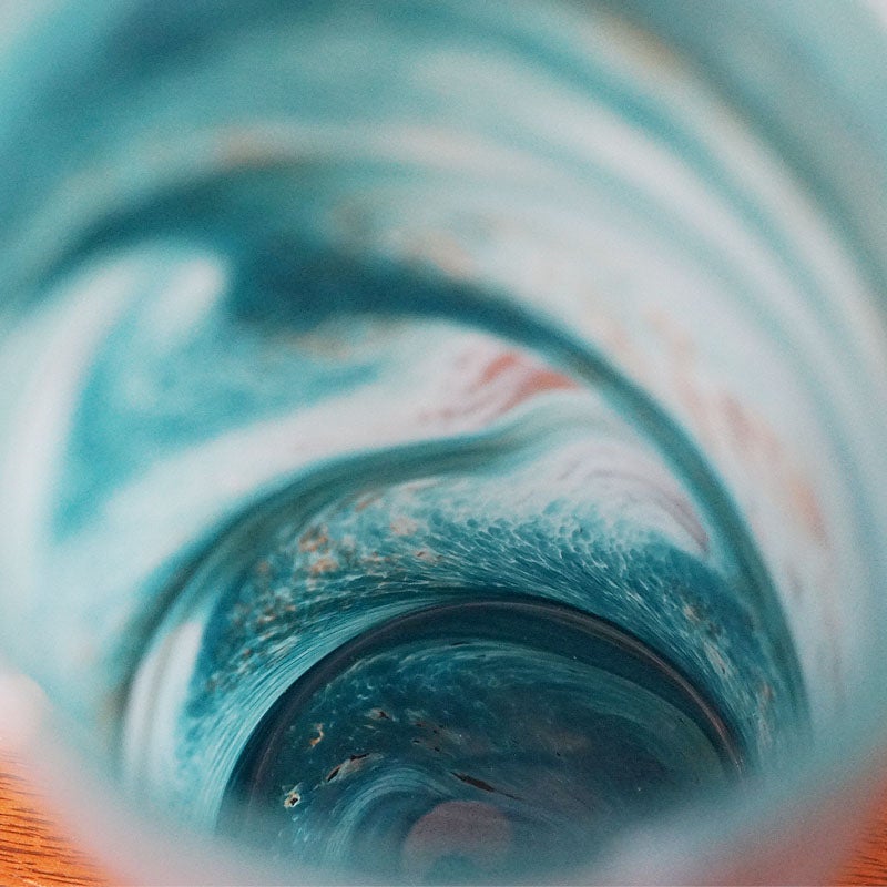 DULTON ダルトン 花瓶 ガラス グラス ベース FLUSSO BLUE 高30.5 おしゃれ ガラス花瓶 マーブル加工 花瓶 ガラス