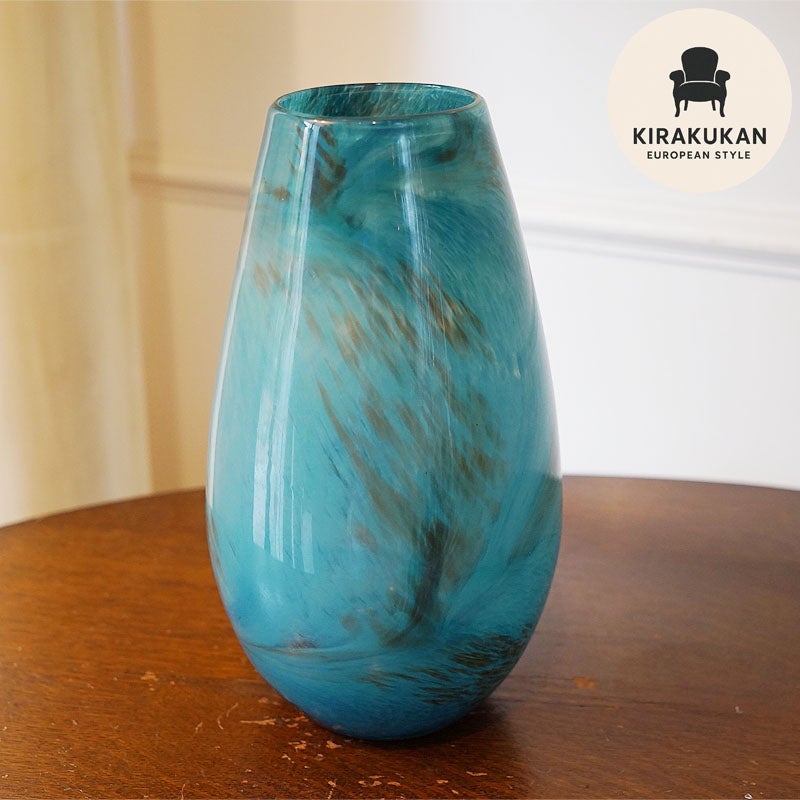 DULTON ダルトン 花瓶 ガラス グラス ベース CIELO BLUE 高29 おしゃれ