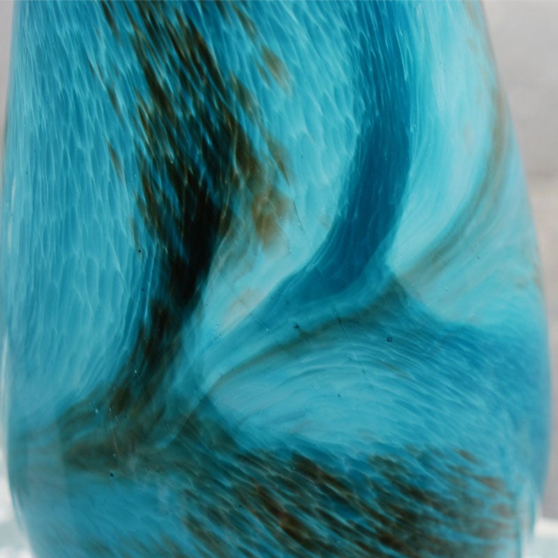 DULTON ダルトン 花瓶 ガラス グラス ベース CIELO BLUE 高29 おしゃれ ガラス花瓶 マーブル加工 花瓶 ガラス