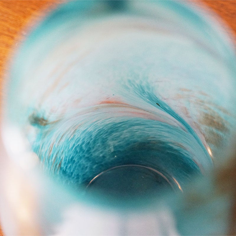 DULTON ダルトン 花瓶 ガラス グラス ベース CIELO BLUE 高29 おしゃれ ガラス花瓶 マーブル加工 花瓶 ガラス