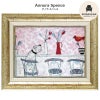 インテリア 絵画 アノラ・スペンス 英国作家 「 カフェでほっこりタイム 」 39.5cm Gel加工 Annora Spence  アノラスペンス