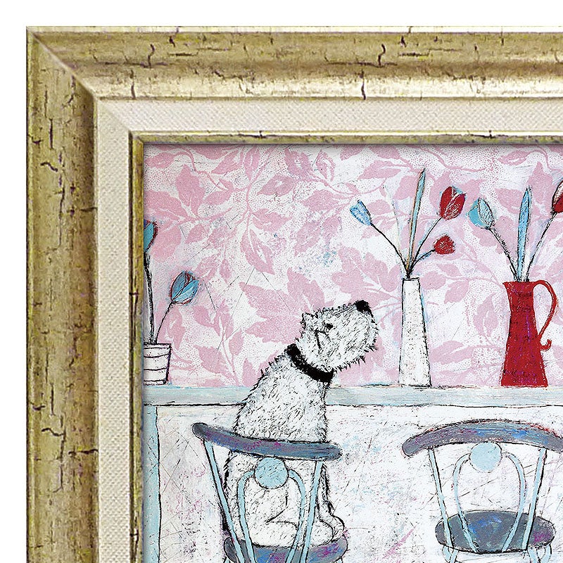 インテリア 絵画 アノラ・スペンス 英国作家 「 カフェでほっこりタイム 」 39.5cm Gel加工 Annora Spence  アノラスペンス