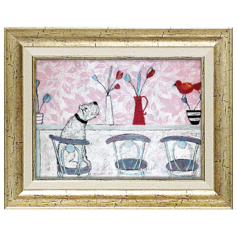 インテリア 絵画 アノラ・スペンス 絵画 「 カフェでほっこりタイム 」 39.5cm Gel加工 Annora Spence  アノラスペンス アート フレーム 絵画
