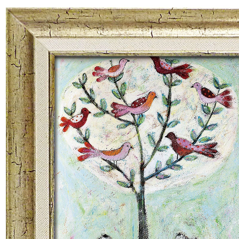 インテリア 絵画 アノラ・スペンス 英国作家 「 森にひびく小鳥たちのうた 」 31.5cm Gel加工 Annora Spence  アノラスペンス