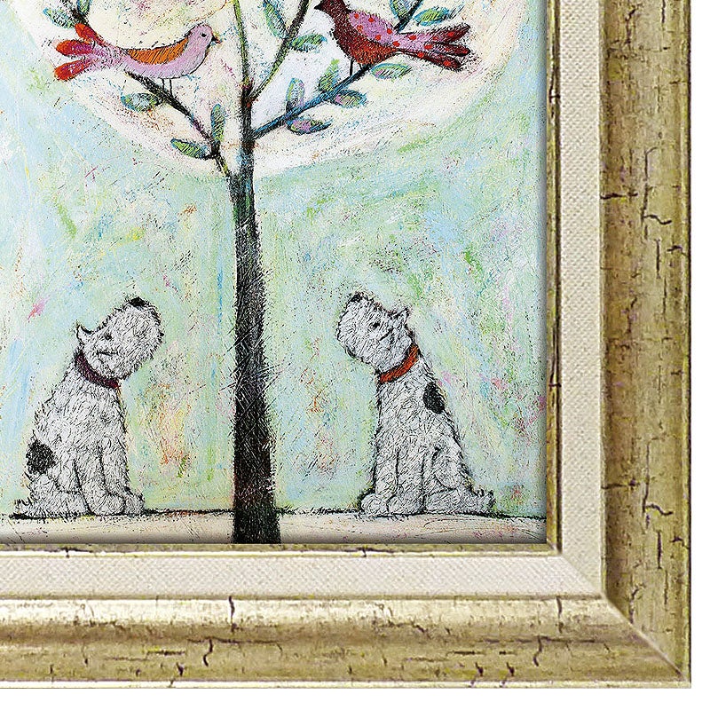 インテリア 絵画 アノラ・スペンス 英国作家 「 森にひびく小鳥たちのうた 」 31.5cm Gel加工 Annora Spence  アノラスペンス