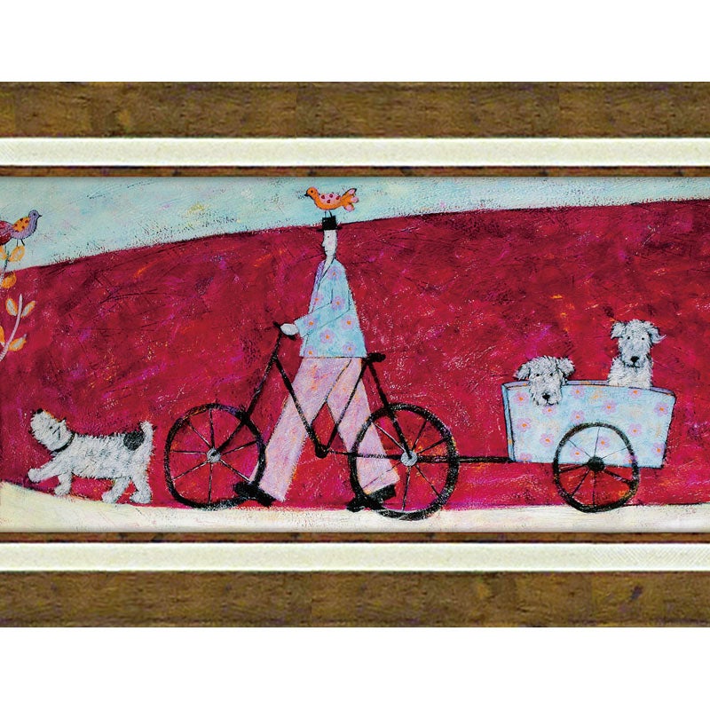 インテリア 絵画 アノラ・スペンス 英国作家 「 カートでゆらゆら 」 61.5cm Gel加工 Annora Spence  アノラスペンス