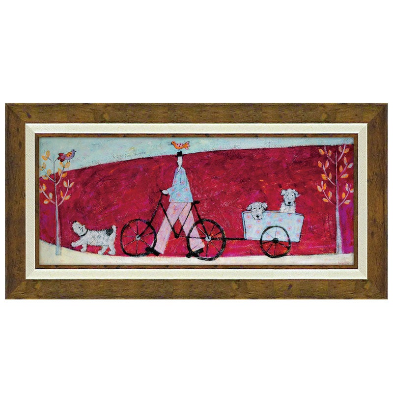 インテリア 絵画 アノラ・スペンス 絵画 「 カートでゆらゆら 」 61.5cm Gel加工 Annora Spence  アノラスペンス アート フレーム 絵画