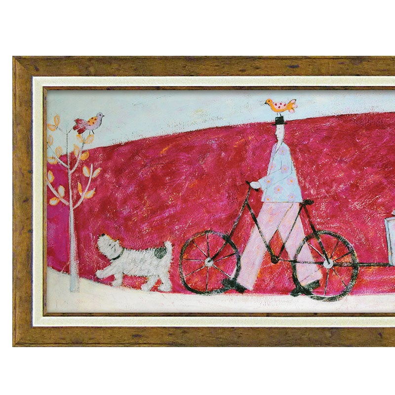 インテリア 絵画 アノラ・スペンス 英国作家 「 カートでゆらゆら 」 94.5cm Gel加工 Annora Spence  アノラスペンス 