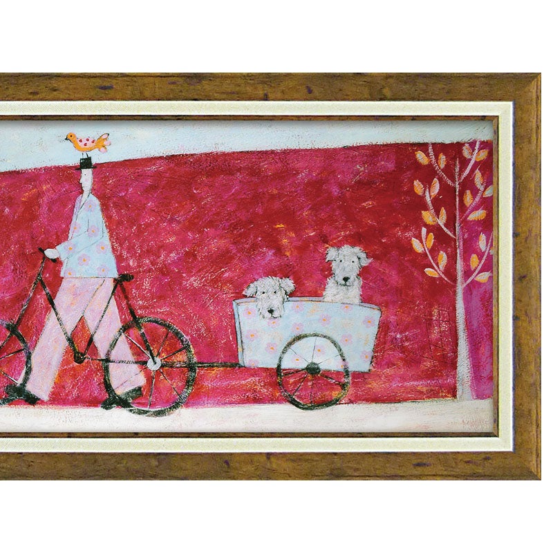 インテリア 絵画 アノラ・スペンス 英国作家 「 カートでゆらゆら 」 94.5cm Gel加工 Annora Spence  アノラスペンス 
