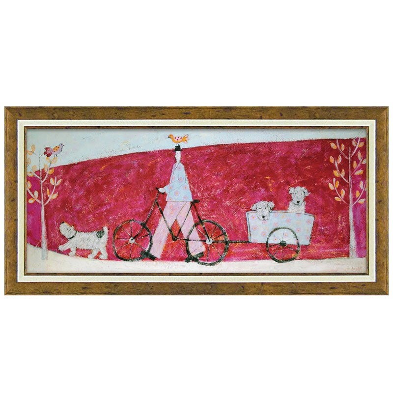 インテリア 絵画 アノラ・スペンス 英国作家 「 カートでゆらゆら 」 94.5cm Gel加工 Annora Spence  アノラスペンス 