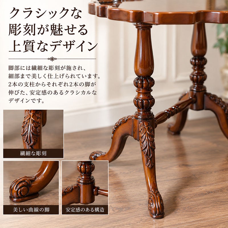 トレイテーブル マリナカッシーリ 幅65cm マホガニー材 サイドテーブル コーヒーテーブル 完成品 木製 木楽館オリジナル家具