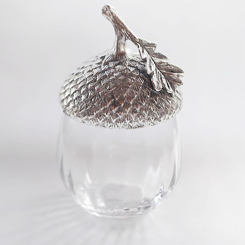 テーブルウェア AJ ピューター製 ボックス グラス エコン Box Glass Acorn ガラス＆ピューター 錫 スズ
