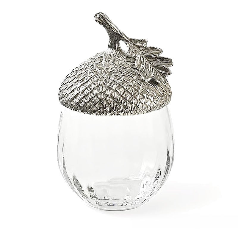 テーブルウェア AJ ピューター製 ボックス グラス エコン Box Glass Acorn ガラス＆ピューター 錫 スズ